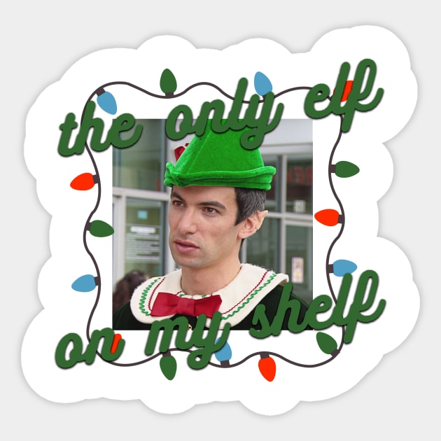 Nathan For You Elf Christmas Sticker by The Prediksi 